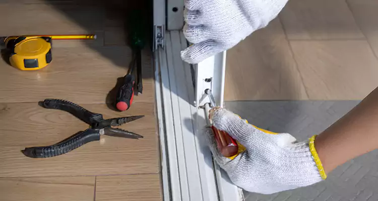 Backyard Sliding Door Track Repair in Merritt Island, FL